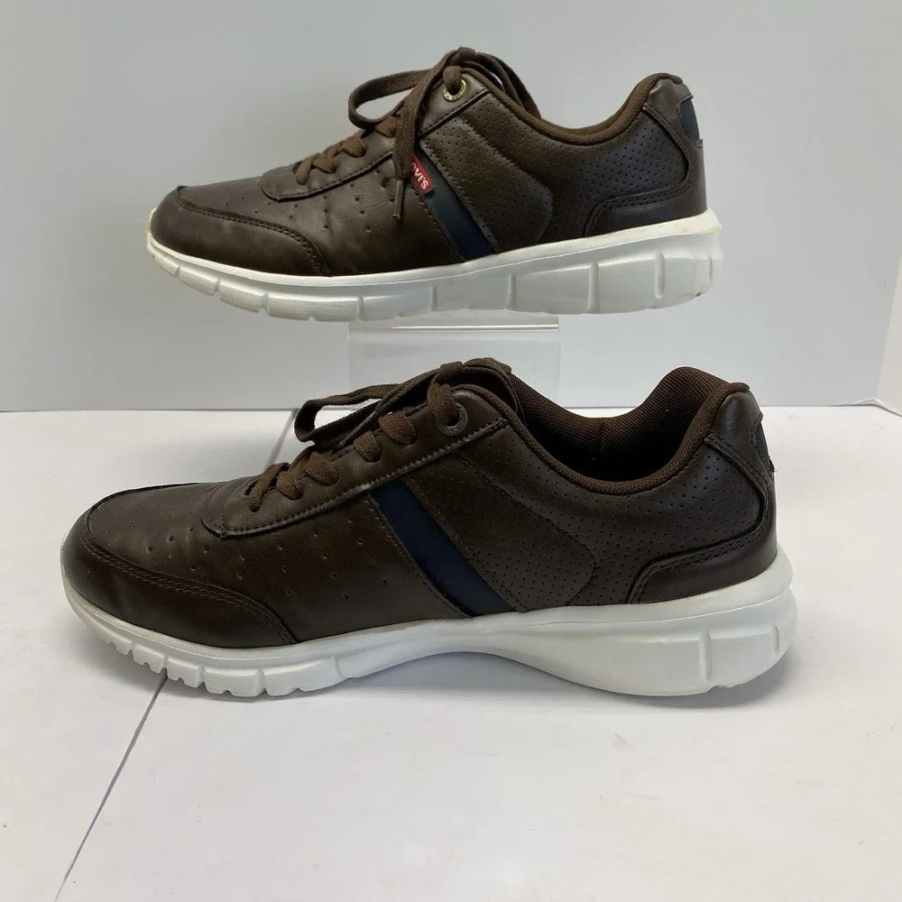 Levi's Comfort Shoe Men Sz 8.5 Casual Brown And Black Low‎ Top Lace Up 51800401B